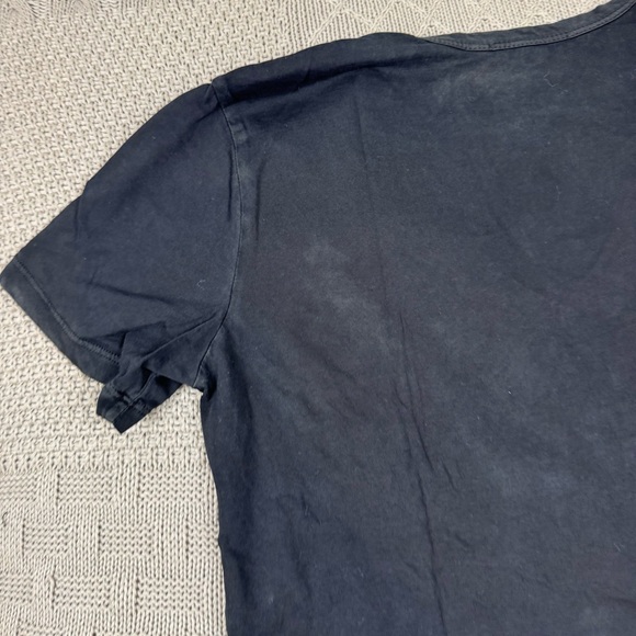 Cotton Citizen Vintage Black Standaed V Neck Tee Medium USA Made - Picture 13 of 15